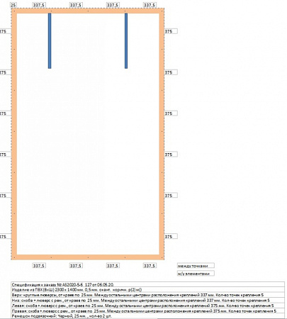 Изделие ПВХ, дверь 2300х1400 мм